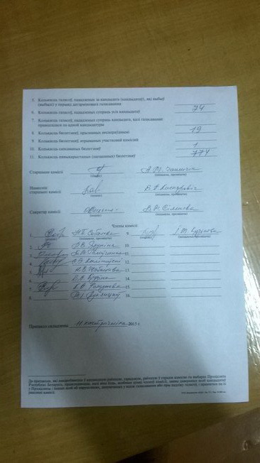 На участке в Рогачеве комиссия разрешила наблюдать за подсчетом. Явка 67%, за Лукашенко — 65%, за Короткевич — 25%