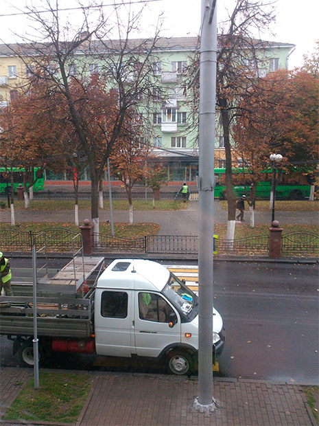 Фотофакт: Гомель лишился очередного пешеходного перехода – на этот раз на проспекте Победы