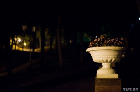Как выглядит центральный гомельский парк вечером