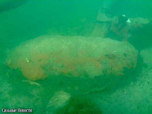 Фотофакт: в ходе учений ОСВОДа на дне Сожа была обнаружена авиабомба времен ВОВ