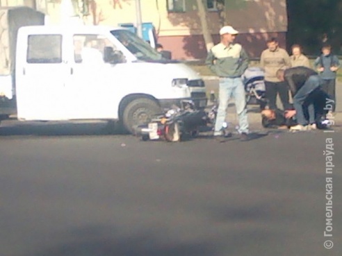 На Юбилейной «Фольксваген» сбил мотоциклиста (фото)