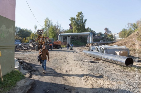 В Гомеле ведутся работы по строительству дороги от дома № 96 по ул. Головацкого до ул. Юбилейной