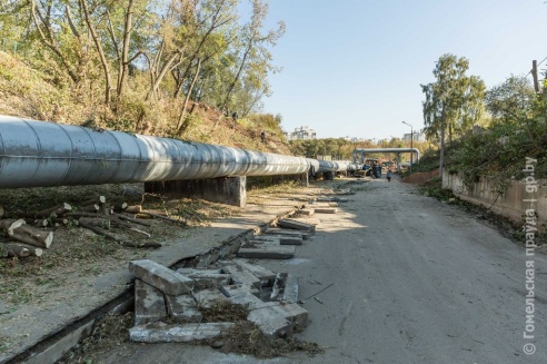 В Гомеле ведутся работы по строительству дороги от дома № 96 по ул. Головацкого до ул. Юбилейной