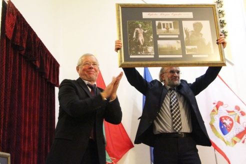 Чатыры невядомыя раней лісты Міхала Клеафаса Агінскага паказаў у Маладзечне Пётр Краўчанка (шмат фота)