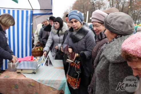 На областных «Дожинках» в Вилейке раскупали колбасу, яблоки и постельное белье (ФОТО)