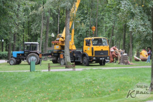 Маша и Медведь появились в Вилейке (фото)