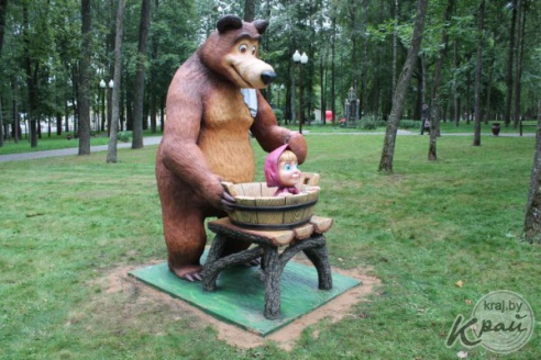 Маша и Медведь появились в Вилейке (фото)