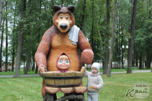 Маша и Медведь появились в Вилейке (фото)