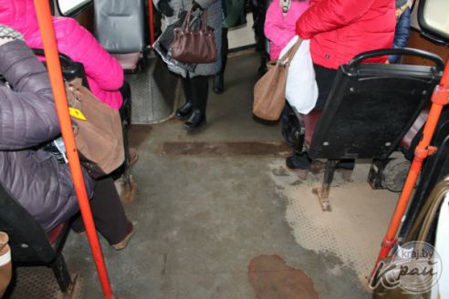 «Набросают семечек, жвачек, а потом жалуются, что грязно». Санстанция проверила городские автобусы Вилейки (фото)