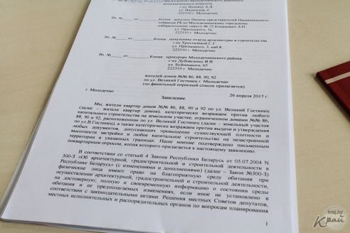 «Дойдем до Президента, а в бетоне жить не будем!» Молодечненцы против уплотнения двора по Великому Гостинцу (фото)