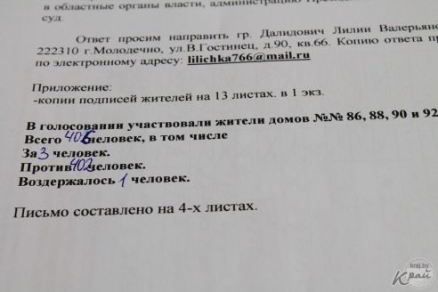«Дойдем до Президента, а в бетоне жить не будем!» Молодечненцы против уплотнения двора по Великому Гостинцу (фото)