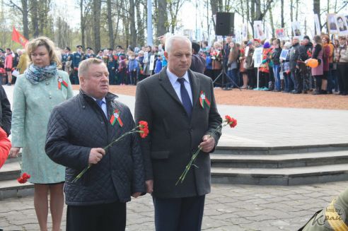 Солдаты в городе. Как в Молодечно отпраздновали 9 Мая (фото, видео)