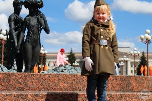 Солдаты в городе. Как в Молодечно отпраздновали 9 Мая (фото, видео)