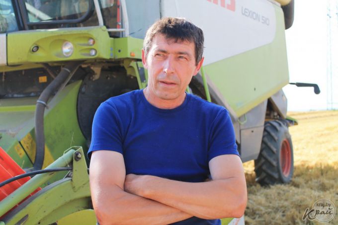 «После работы хватает сил только душ принять!» Репортаж с поля под Молодечно, где комбайнеры убирают хлеб (фото)