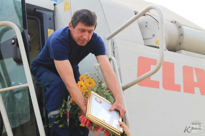 «После работы хватает сил только душ принять!» Репортаж с поля под Молодечно, где комбайнеры убирают хлеб (фото)