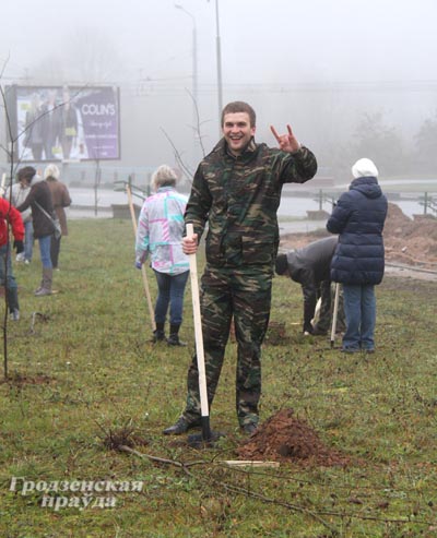 В Гродно во время городского субботника высадили более тысячи деревьев (ФОТО)