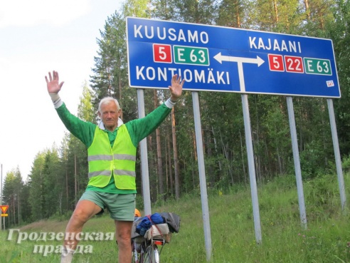 66-летний велопутешественник мостовчанин Иосиф Лисай побывал за Полярным кругом