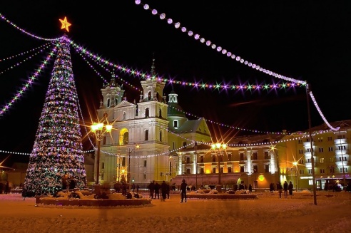 Светящиеся козочки и 6-метровые сферы украсят Гродно к Новому году