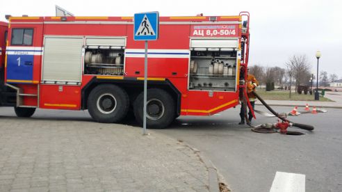 В Речице начались масштабные учения пожарных