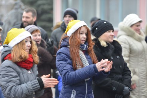 Фотофакт. Первого января гомельчане вышли на зарядку