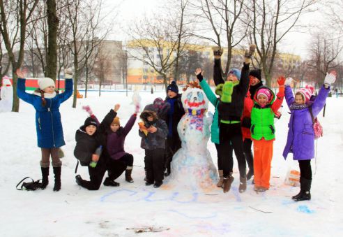 Как прошел День снега в Калинковичах