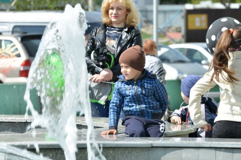 Фотофакт. Сезон фонтанов открыт в Гомеле