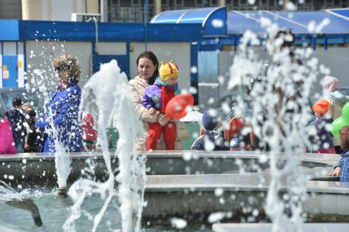 Фотофакт. Сезон фонтанов открыт в Гомеле