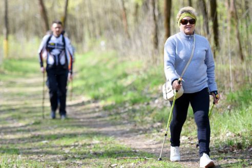 «Белые ходоки». Руководители гомельского клуба скандинавской ходьбы рассказали о пользе прогулок с палками в руках