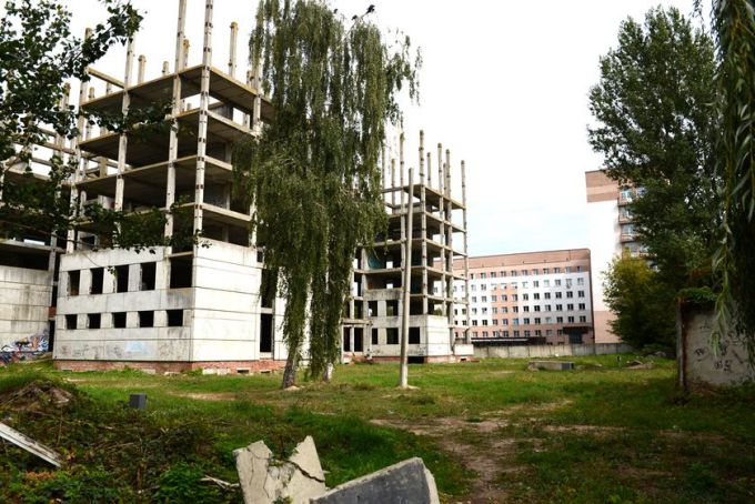 УКС отреагировало на ЧП в недостроенном здании