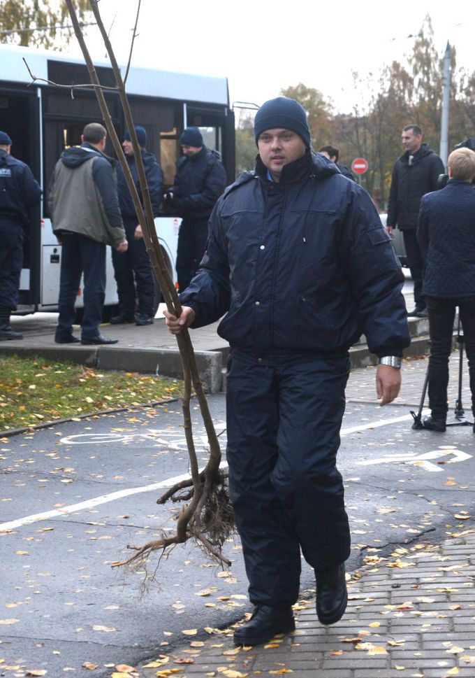 Фотофакт. В Гомеле появилась аллея управления Следственного комитета