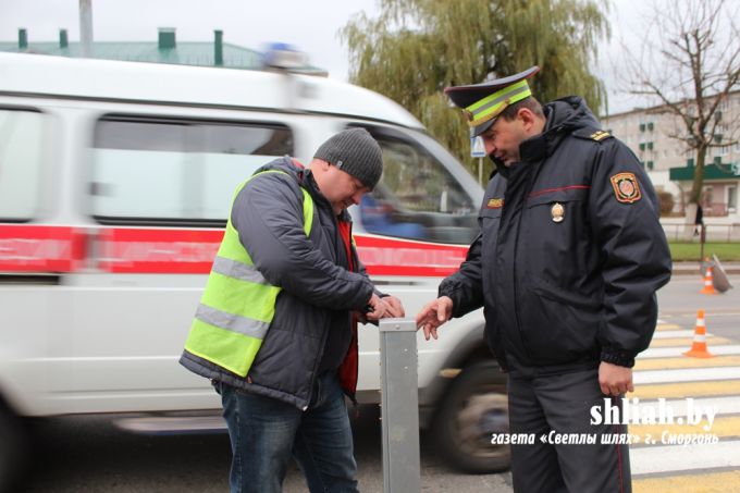 "Говорящий" пешеходный переход находится в Сморгони